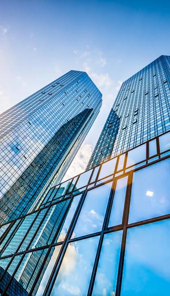 Modern skyscrapers in business district